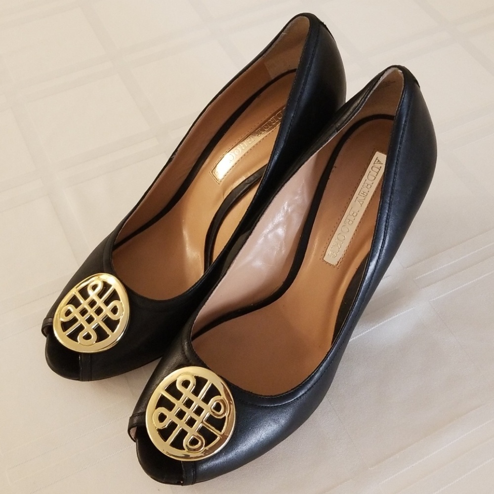 Audrey Brooke Peep Toe Wedge Heels